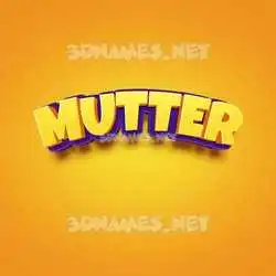 mutter in Orange Toon style - 3D name wallpaper