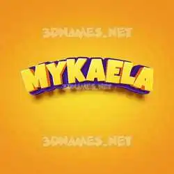 mykaela in Orange Toon style - 3D name wallpaper