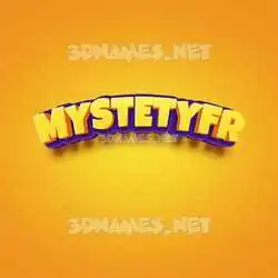 mystetyfr in Orange Toon style - 3D name wallpaper