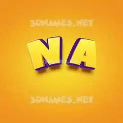 n a in Orange Toon style - 3D name wallpaper