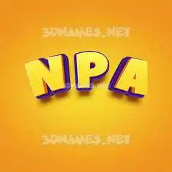 n p a in Orange Toon style - 3D name wallpaper