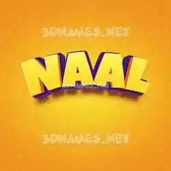 naal in Orange Toon style - 3D name wallpaper