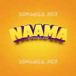 naama in Orange Toon style - 3D name wallpaper