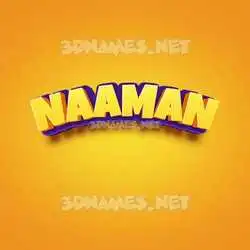 naaman in Orange Toon style - 3D name wallpaper
