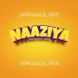 naaziya in Orange Toon style - 3D name wallpaper