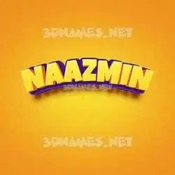 naazmin in Orange Toon style - 3D name wallpaper