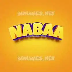nabaa in Orange Toon style - 3D name wallpaper