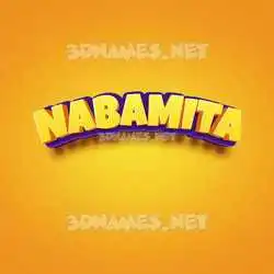 nabamita in Orange Toon style - 3D name wallpaper