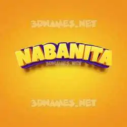 nabanita in Orange Toon style - 3D name wallpaper