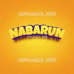nabarun in Orange Toon style - 3D name wallpaper