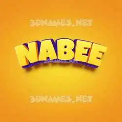 nabee in Orange Toon style - 3D name wallpaper