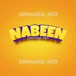 nabeen in Orange Toon style - 3D name wallpaper