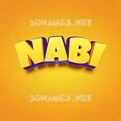 nabi in Orange Toon style - 3D name wallpaper