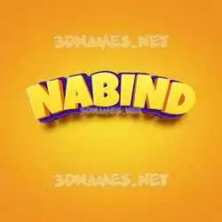 nabind in Orange Toon style - 3D name wallpaper
