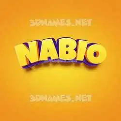 nabio in Orange Toon style - 3D name wallpaper