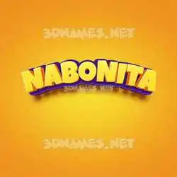 nabonita in Orange Toon style - 3D name wallpaper