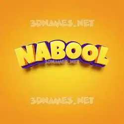 nabool in Orange Toon style - 3D name wallpaper