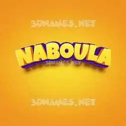 naboula in Orange Toon style - 3D name wallpaper