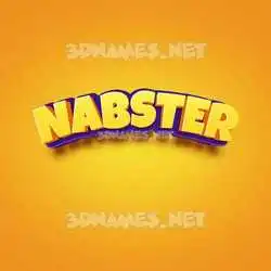 nabster in Orange Toon style - 3D name wallpaper
