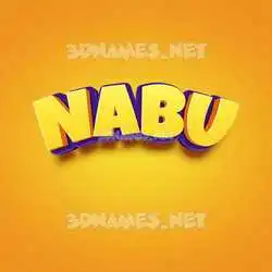 nabu in Orange Toon style - 3D name wallpaper