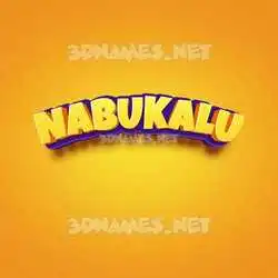 nabukalu in Orange Toon style - 3D name wallpaper