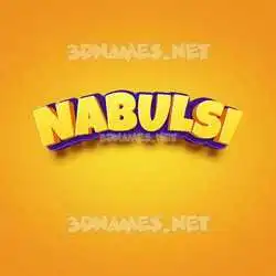 nabulsi in Orange Toon style - 3D name wallpaper