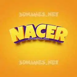 nacer in Orange Toon style - 3D name wallpaper