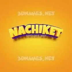 nachiket in Orange Toon style - 3D name wallpaper