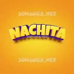 nachita in Orange Toon style - 3D name wallpaper