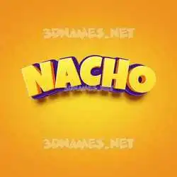 nacho in Orange Toon style - 3D name wallpaper