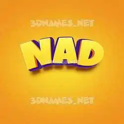 nad in Orange Toon style - 3D name wallpaper