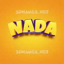 nada in Orange Toon style - 3D name wallpaper