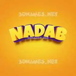 nadab in Orange Toon style - 3D name wallpaper
