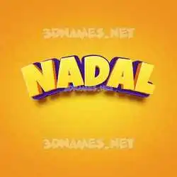 nadal in Orange Toon style - 3D name wallpaper