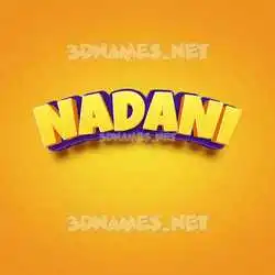 nadani in Orange Toon style - 3D name wallpaper