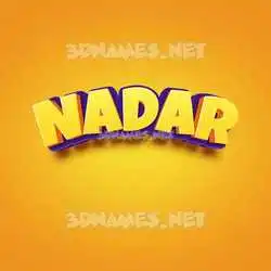nadar in Orange Toon style - 3D name wallpaper