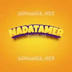 nadatamer in Orange Toon style - 3D name wallpaper