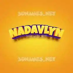 nadavlyn in Orange Toon style - 3D name wallpaper