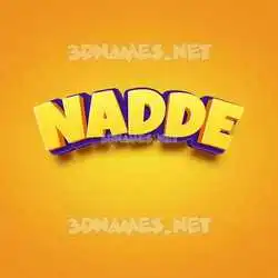nadde in Orange Toon style - 3D name wallpaper