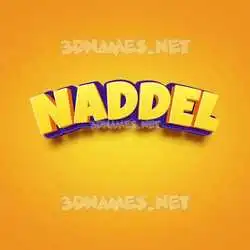 naddel in Orange Toon style - 3D name wallpaper