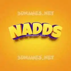 nadds in Orange Toon style - 3D name wallpaper