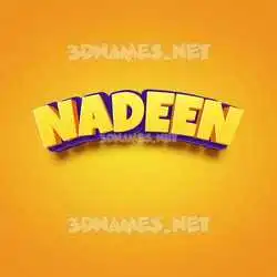 nadeen in Orange Toon style - 3D name wallpaper