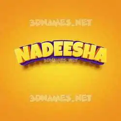 nadeesha in Orange Toon style - 3D name wallpaper