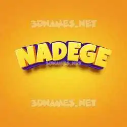 nadege in Orange Toon style - 3D name wallpaper