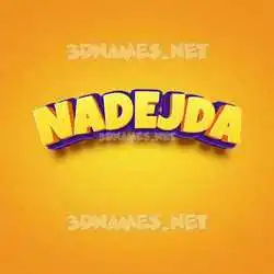 nadejda in Orange Toon style - 3D name wallpaper