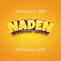 naden in Orange Toon style - 3D name wallpaper