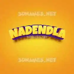 nadendla in Orange Toon style - 3D name wallpaper