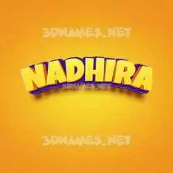 nadhira in Orange Toon style - 3D name wallpaper