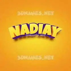 nadiay in Orange Toon style - 3D name wallpaper