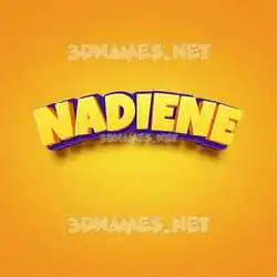 nadiene in Orange Toon style - 3D name wallpaper